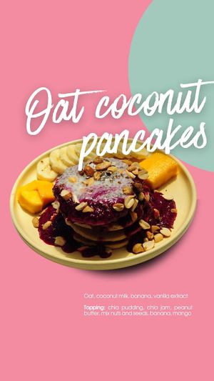 Oat Coconut Pancakes at KURUMI - Healthy Vegan Food & Desserts in Hoi An