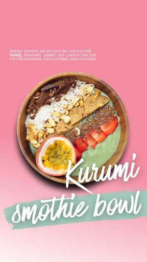 Kurumi Smoothie bowl at KURUMI - Healthy Vegan Food & Desserts in Hoi An