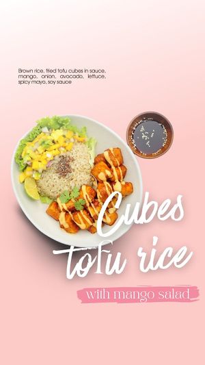 Cubes Tofu Rice at KURUMI - Healthy Vegan Food & Desserts in Hoi An
