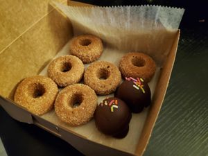 Donuts and cake balls at The Sweet Beet in Granby