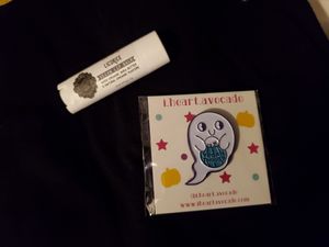 More vegan goodies! The fanciful fox lip balm is great and they carry lots of flavors! And a pin by iheartavocado!  #Veganuary at The Sweet Beet in Granby