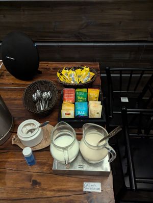 Oat milk option at Kota Restaurant  in Sinettae