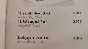 Rollo vegetal at Restaurant Gran Muralla in Calafell
