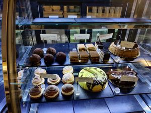 Cake selection at Choco Deli Oy Rinteenkulma in Rovaniemi