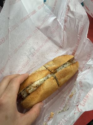 Vegan chicken parm  at Dave's Cosmic Subs in Hudson