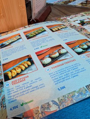 menu (vegan gyozas) at Ramen Shifu  in Gijon