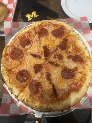 Vegan pepperoni pizzaa  at Wild Pie in Gainesville