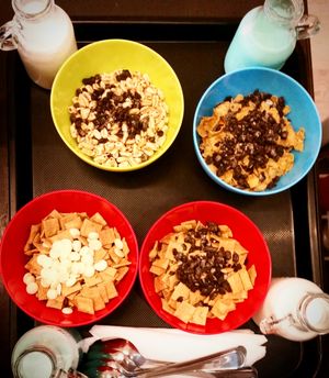 cereals with soy, almond and oats milk at Canada Cupcake Cafe in Alicante