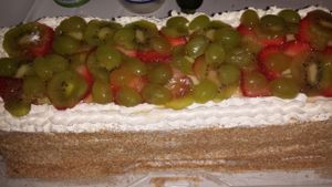 This is the cake! It is called 'tres leches cake..'
Obviously made from three different types of plant-based milks! at La Flor De La Vida in Tijuana