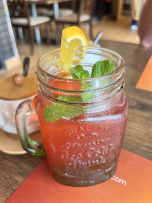 Special tea (strawberry tea)  at Pho Ha Noi in Abu Dhabi