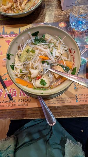 Vegetarian pho at Pho Ha Noi in Abu Dhabi
