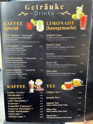 Menu drinks #Veganuary at Brews N Bowls in Koblenz