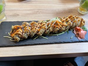 Crunchy veggie sushi  at Brews N Bowls in Koblenz