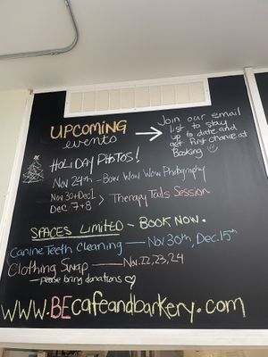 Menu options  at Be Cafe & Bakery in Hamilton