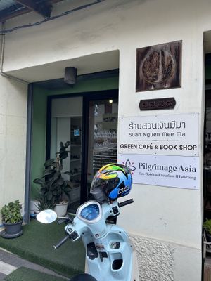 The outside of the restaurant  at Suan Nguen Mee Ma in Bangkok