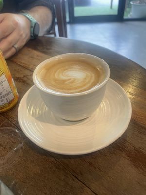 Coffee with oat milk   at Suan Nguen Mee Ma in Bangkok