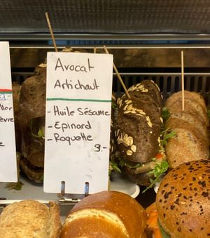 Vegan sandwich  at La Boulangerie Des Grottes in Geneva