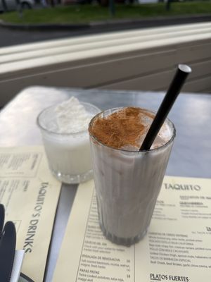 Horchata and coconut margarita   at Taquito in Carlton