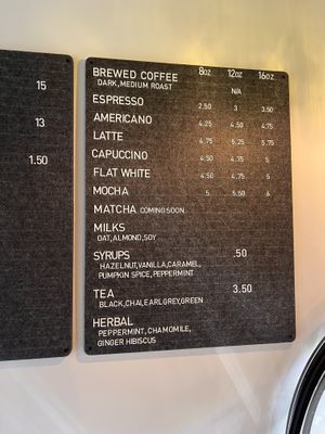 Menu  at AM Cafe in Vancouver