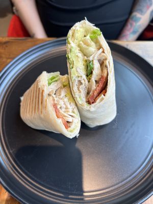 Caesar chickUN wrap   at AM Cafe in Vancouver