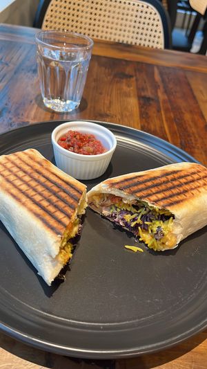 Breakfast burrito   at AM Cafe in Vancouver