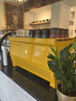 Espresso machine/decor   at AM Cafe in Vancouver