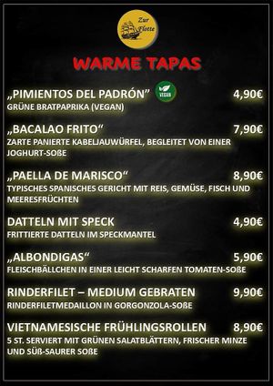 Warme Tapas at Gaststätte Zur Flotte in Oberhausen