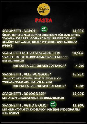 Pasta at Gaststätte Zur Flotte in Oberhausen