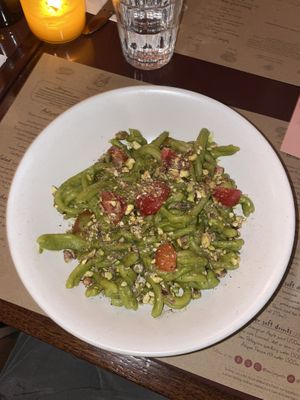 Pistachio pesto pasta   at Emilia's Crafted Pasta in North West London