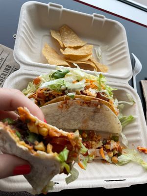 Vegan Tacos - My combo at Taco Boyz in Moncton