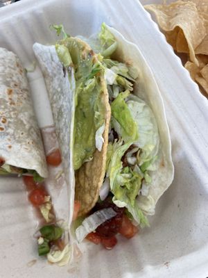 Vegan tacos (bad pic sorry)  at Taco Boyz in Moncton