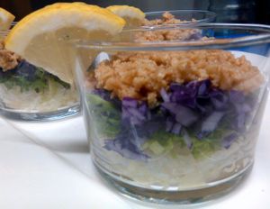 Ensalada con atun vegetal at Sol Veggie in Logrono