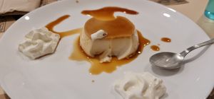 Flan de coco casero at Sol Veggie in Logrono