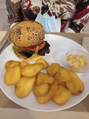 Burger gourmet at Sol Veggie in Logrono
