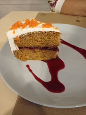 Carrito cake at Sol Veggie in Logrono