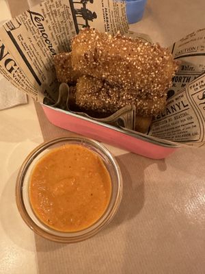 Crunchy polenta  at Sol Veggie in Logrono