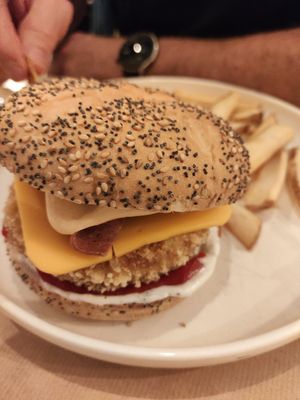 Burger riojana at Sol Veggie in Logrono