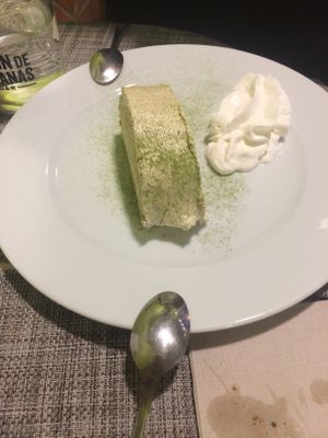 Tiramisú de té verde at Sol Veggie in Logrono