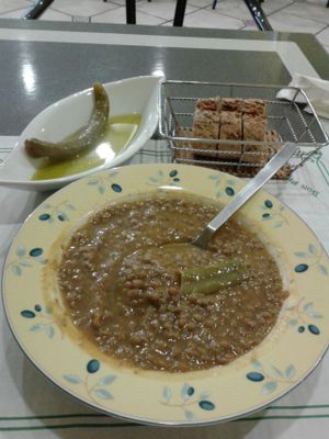 Lentils. at Sol Veggie in Logrono