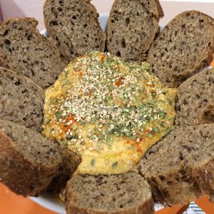 hummus!  at Green Break Vegan Restaurant in San Sebastian