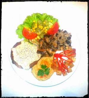 combo... yummy!! at Green Break Vegan Restaurant in San Sebastian