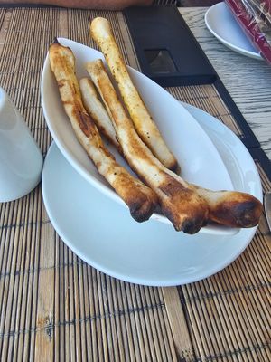 Breadsticks. at Karibu Restaurant  in Cape Town