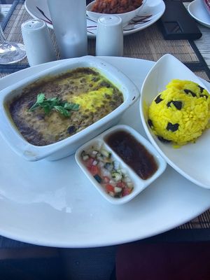 VEGAN BOBOTIE R165 (V) at Karibu Restaurant  in Cape Town