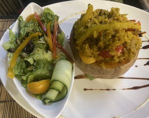 Baked Butternutt  at Karibu Restaurant  in Cape Town