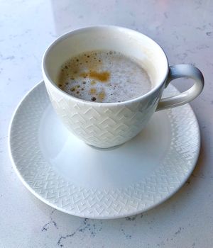 Soya cappuccino  at JW Kitchen in Dubai