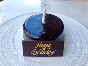 Chocolate mousse cake at JW Kitchen in Dubai