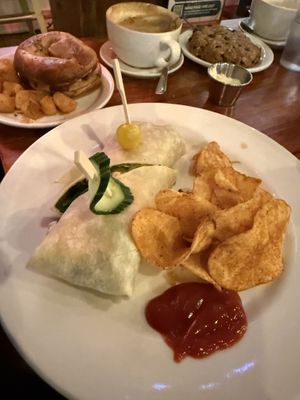 Falafel wrap  at Brackendale Art Gallery Cafe in Brackendale