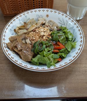Mixed Pho with Soy Sauce - Mushroom and Seitan at Quán Chay Khai Tuệ - Khai Tue Vegan in Hanoi