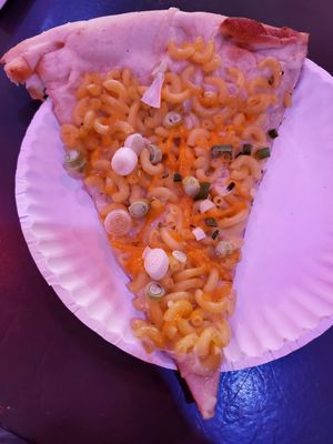 Mac and cheese vegan slice at Dimo's Pizza - Logan Square in Chicago