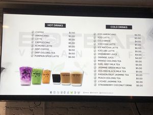 Menu   at Botbar Vegan Cafe in Brooklyn